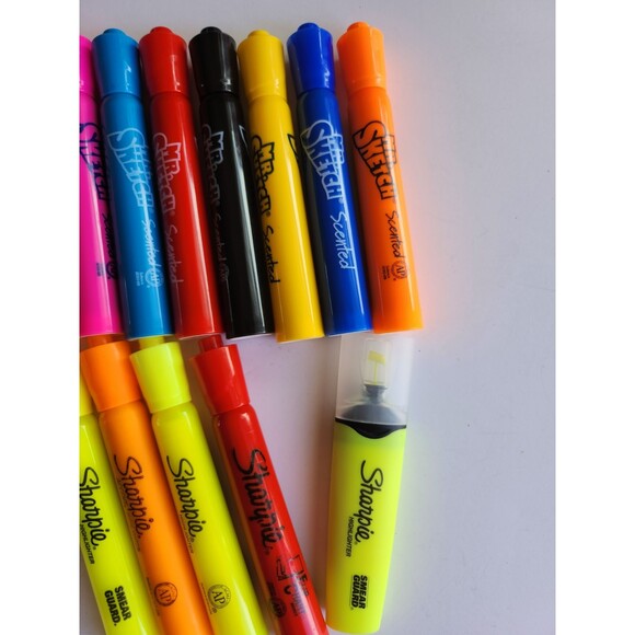 Mr. Sketch Scented Watercolor Markers and Sharpie Highlighters B19 - Picture 3 of 3